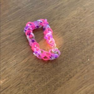 Rubber band bracelet.